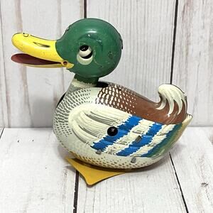 Vintage 1940s-1950s Kohler GNK Germany Tin Wind Up Duck Mechanical GES GESCH